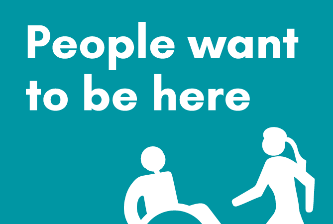 People want to be here.